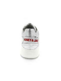 Sneaker pelle donna Janet & Janet Andromeda 3000 Argento<Janet Sport Outlet