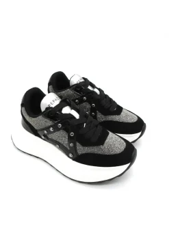 Sneakers donna Gun Metal - Clotilde -<Apepazza Outlet