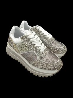 Sneakers LIUJO Glitter Gold - Maxi Wonder 73 -<Liu Jo Outlet