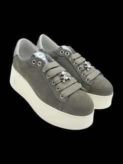 Sneakers pelle donna Combi pelle Grigia - ROSA 12 -<Gio+ Fashion