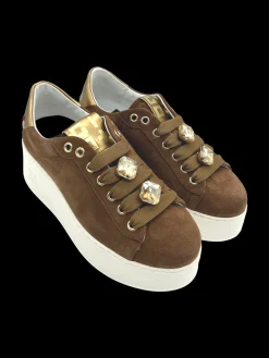 Sneakers pelle donna Combi pelle - ROSA 11 -<Gio+ Fashion