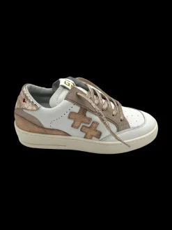 Sneakers pelle donna Combi White Rose - VITTO 28 -<Gio+ Fashion