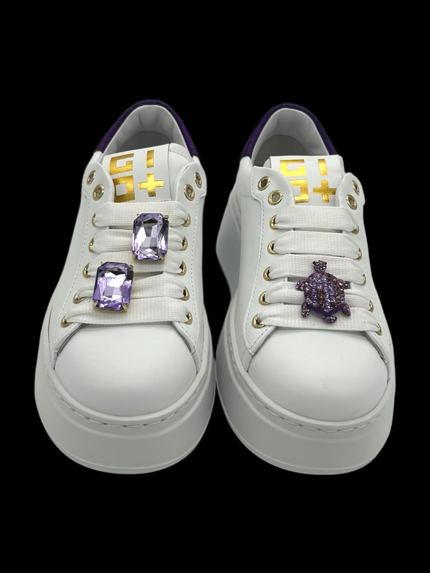 Sneakers pelle donna Combi Viola - PIA 286 B -<Gio+ Clearance