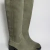 Stivale camoscio donna BEA taupe<Apepazza New