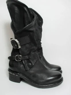 Stivale pelle donna A52308 Nero<As98 New