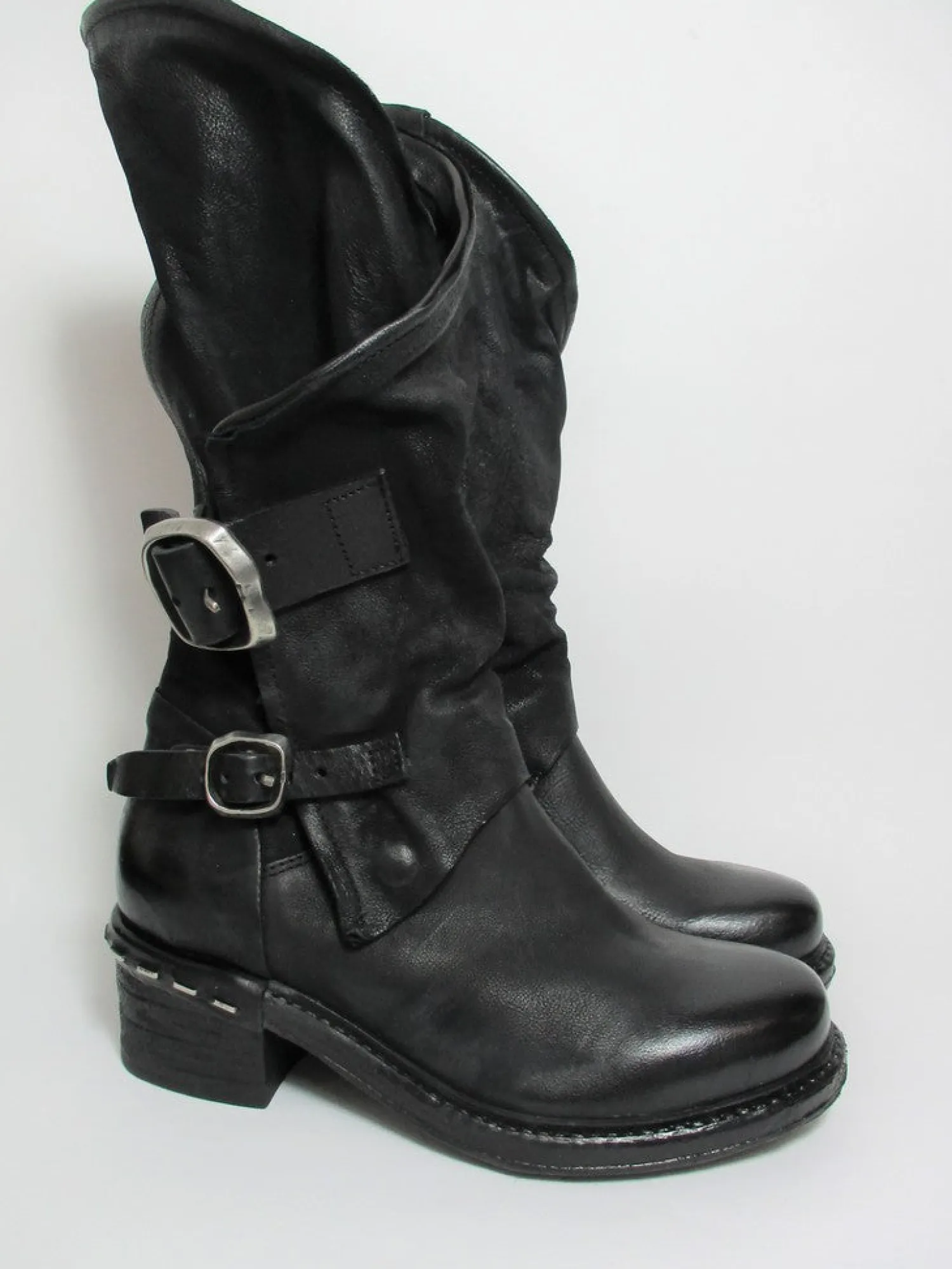 Stivale pelle donna A52308 Nero<As98 New