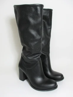 Stivale pelle donna Rebel DELIA nero<Valery Calzature New