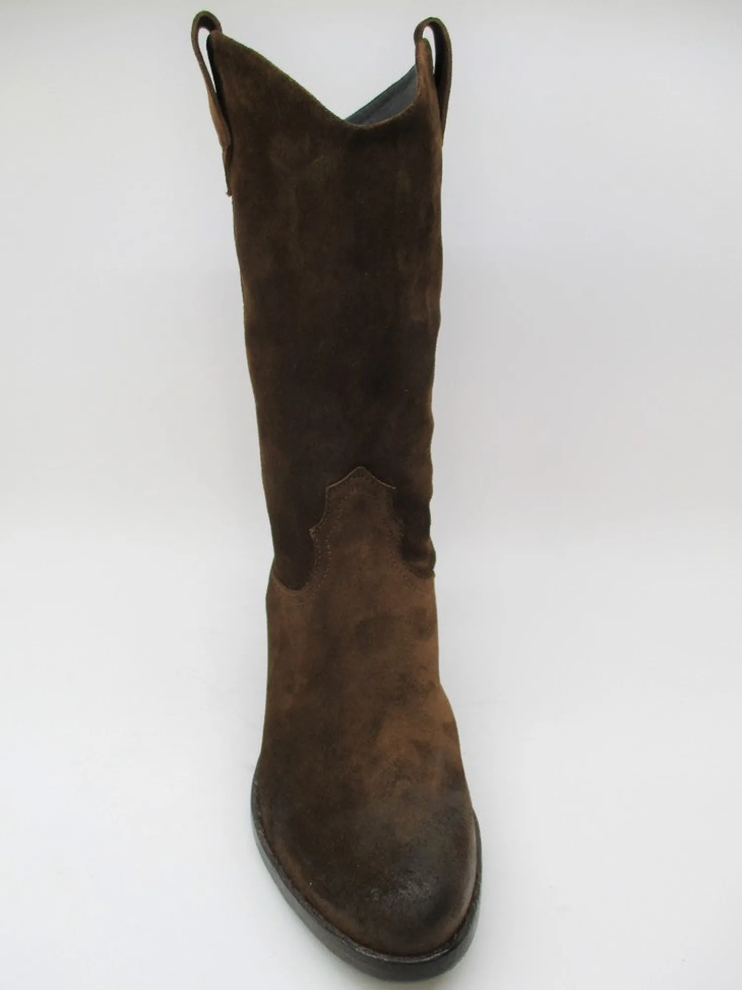 Stivale texano camoscio donna 6446 testa di moro<Fru.it Sale