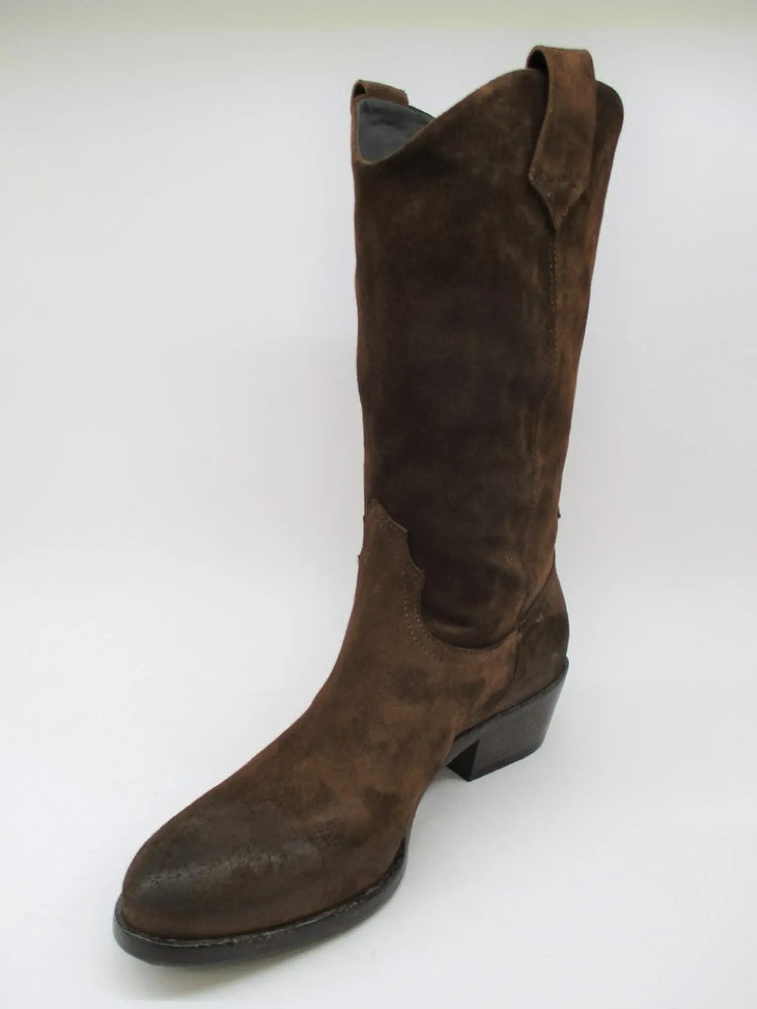 Stivale texano camoscio donna 6446 testa di moro<Fru.it Sale