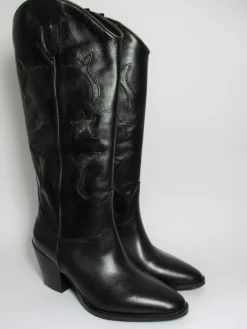 Stivale texano pelle donna 5471 nero<Niche Best