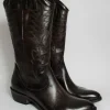 Stivale texano pelle donna 2046 testa di moro<Niche Sale
