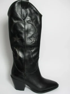 Stivale texano pelle donna 5471 nero<Niche Best