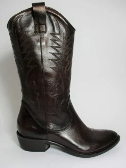 Stivale texano pelle donna 2046 testa di moro<Niche Sale