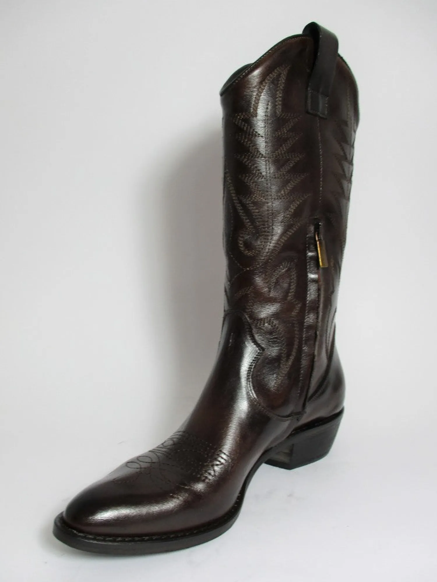 Stivale texano pelle donna 2046 testa di moro<Niche Sale