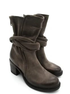 Stivaletto in pelle donna A24222 Fango<AS98 Sale