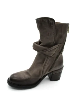 Stivaletto in pelle donna A24222 Fango<AS98 Sale
