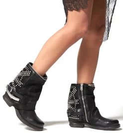 Stivaletto pelle donna Black - 259216 -<As98 Best