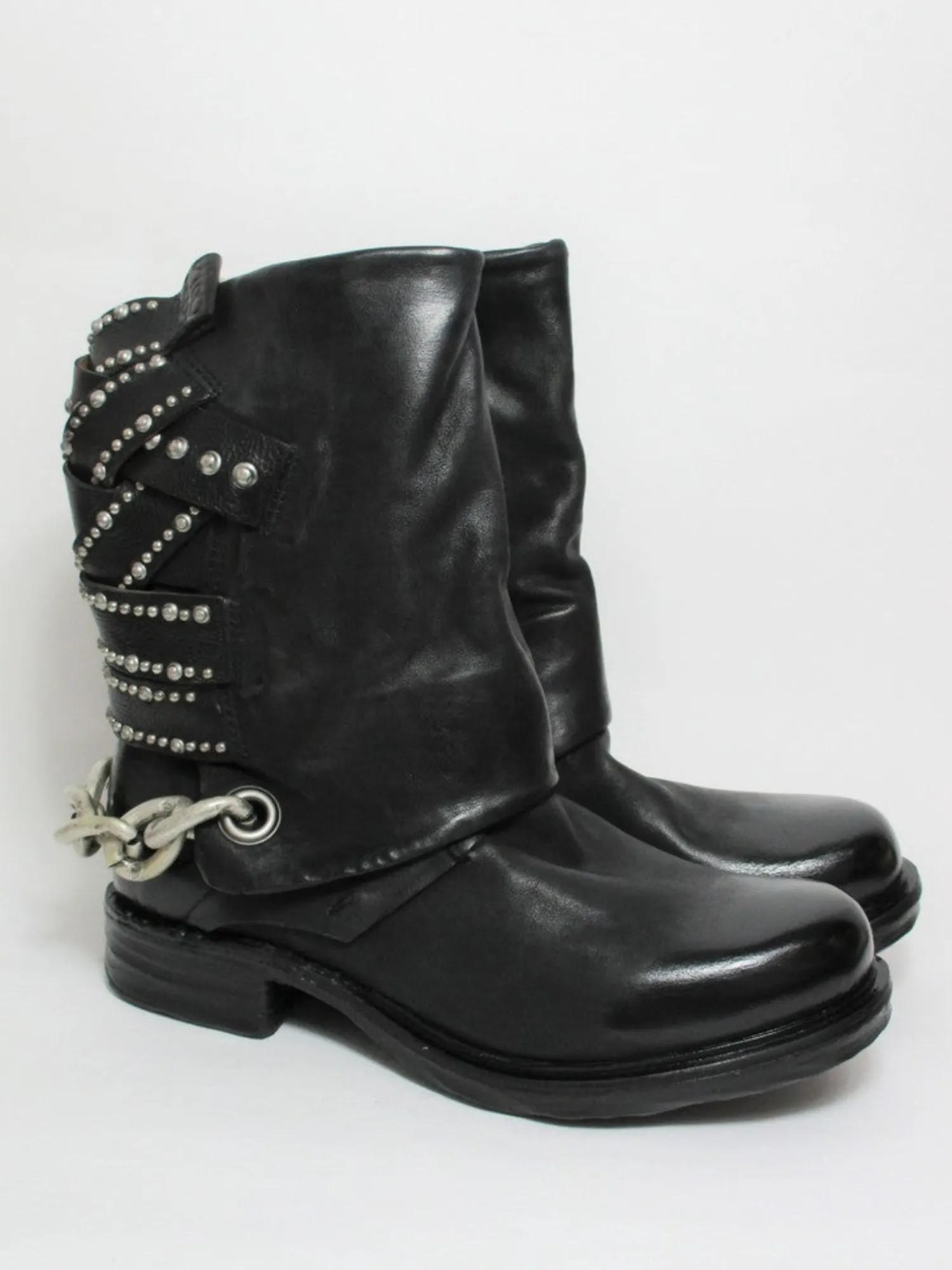 Stivaletto pelle donna A50202 Nero<As98 Discount