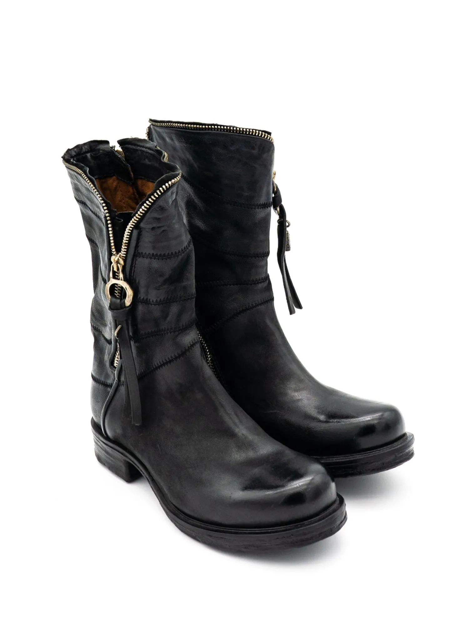 Stivaletto pelle donna A50214 Nero<As98 Discount