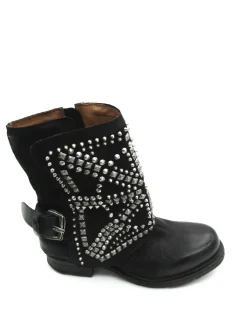 Stivaletto pelle donna Black - 259215 -<As98 Hot