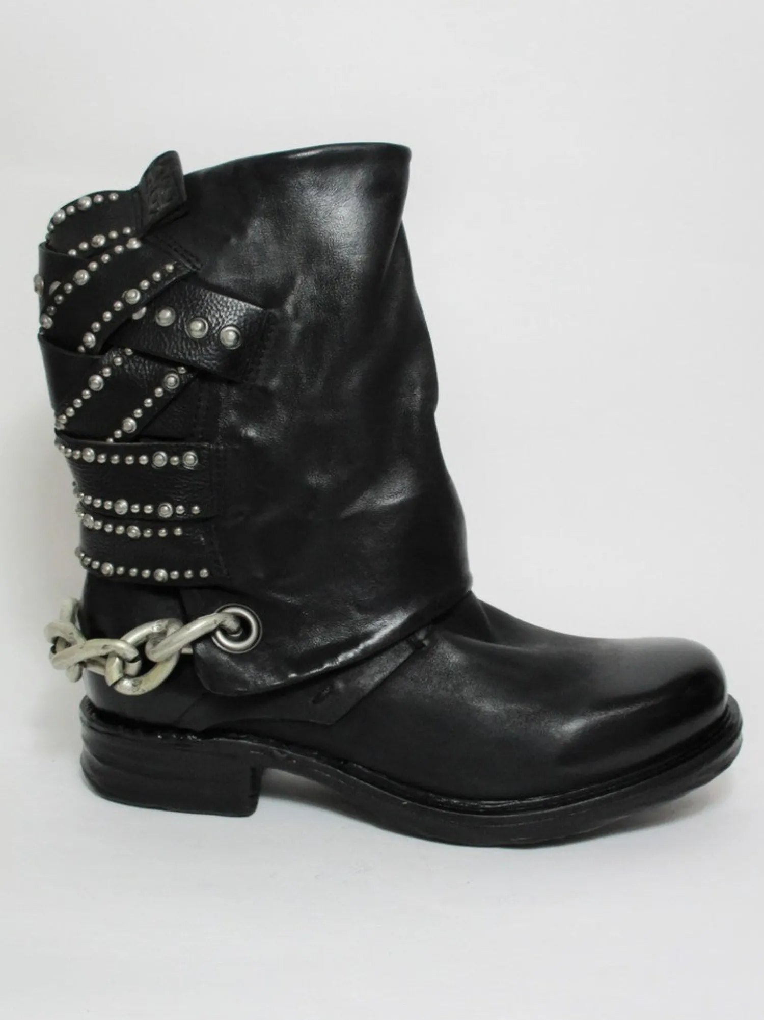Stivaletto pelle donna A50202 Nero<As98 Discount