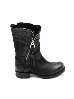 Stivaletto pelle donna A50214 Nero<As98 Discount
