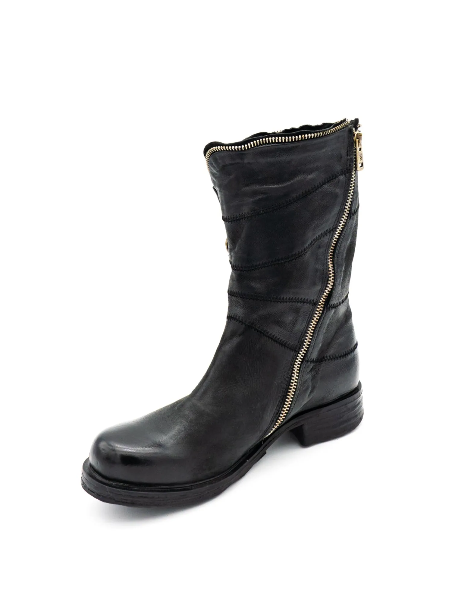 Stivaletto pelle donna A50214 Nero<As98 Discount