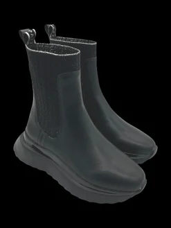 Stivaletto zeppa donna Black - Cristina -<Apepazza New