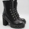 Tronchetto Anfibio pelle donna 7353 nero<Fru.it Hot