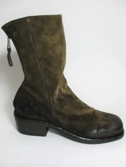 Tronchetto camoscio donna A4666 marrone<Strategia Discount