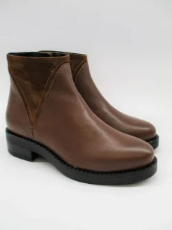 Tronchetto pelle donna 0107 cuoio<Albano Outlet