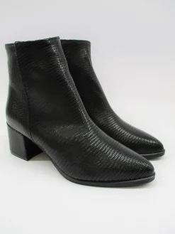 Tronchetto pelle donna 0014 nero<Albano Hot