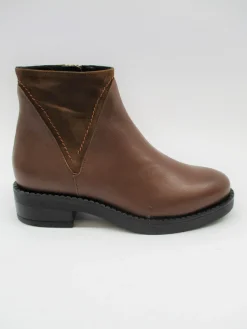 Tronchetto pelle donna 0107 cuoio<Albano Outlet