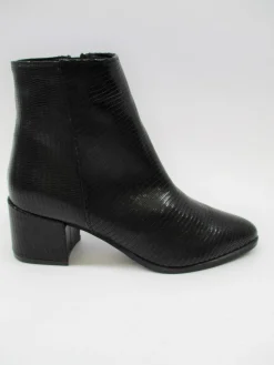 Tronchetto pelle donna 0014 nero<Albano Hot