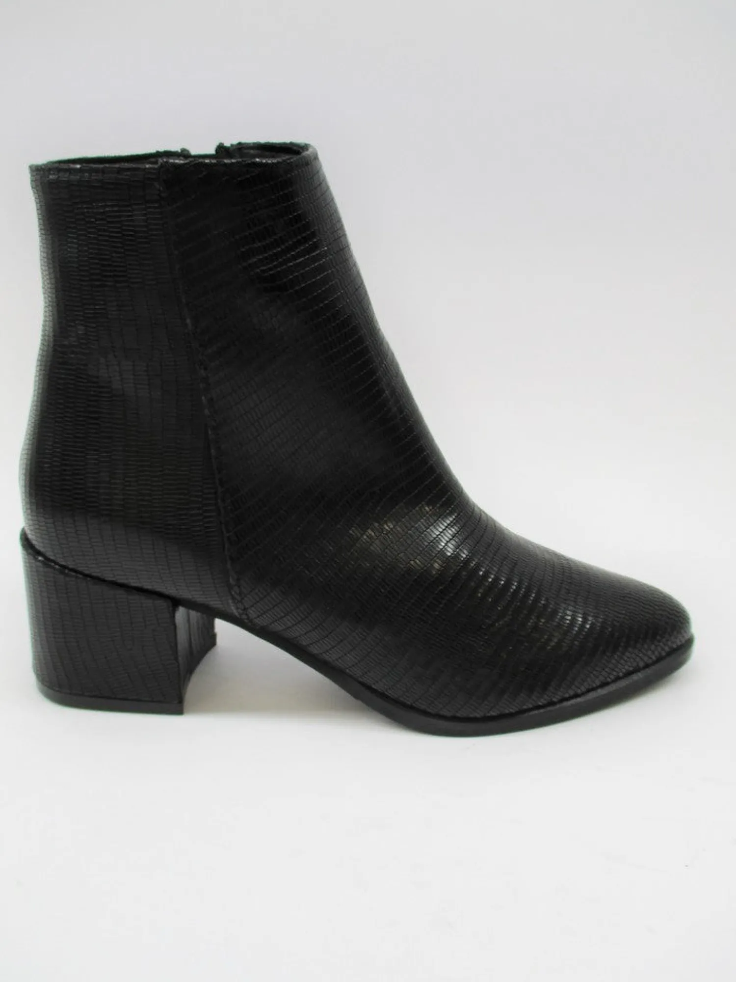 Tronchetto pelle donna 0014 nero<Albano Hot