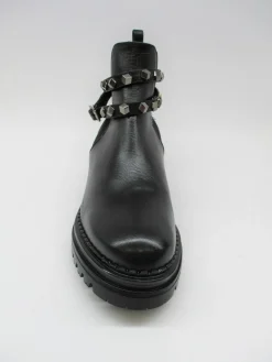 Tronchetto pelle donna 0021 nero<Albano Discount