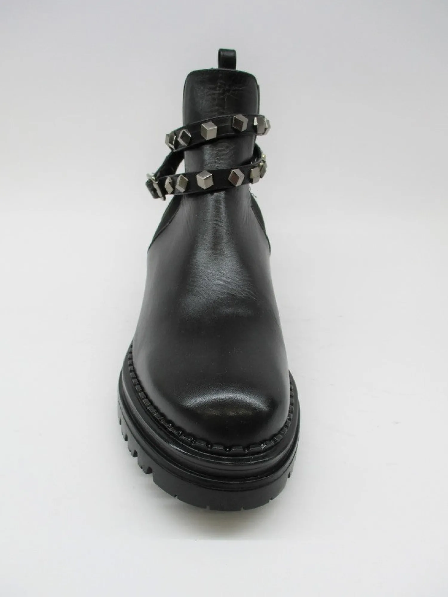 Tronchetto pelle donna 0021 nero<Albano Discount