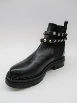 Tronchetto pelle donna 0021 nero<Albano Discount