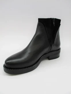 Tronchetto pelle donna 0107 nero<Albano Hot