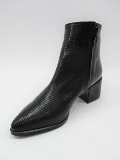 Tronchetto pelle donna 0014 nero<Albano Hot