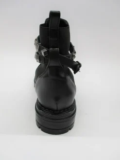 Tronchetto pelle donna 0021 nero<Albano Discount