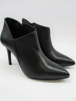 Tronchetto pelle donna NA 463 nero, scollo sotto il malleolo, tacco cm 9<Cafènoir Best