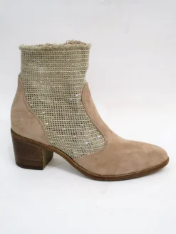 Tronchetto pelle donna EE535 beige<Cafènoir Clearance