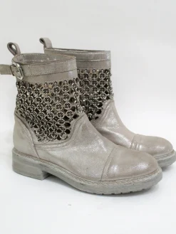 Tronchetto pelle donna 5328 argento<Fru.it New