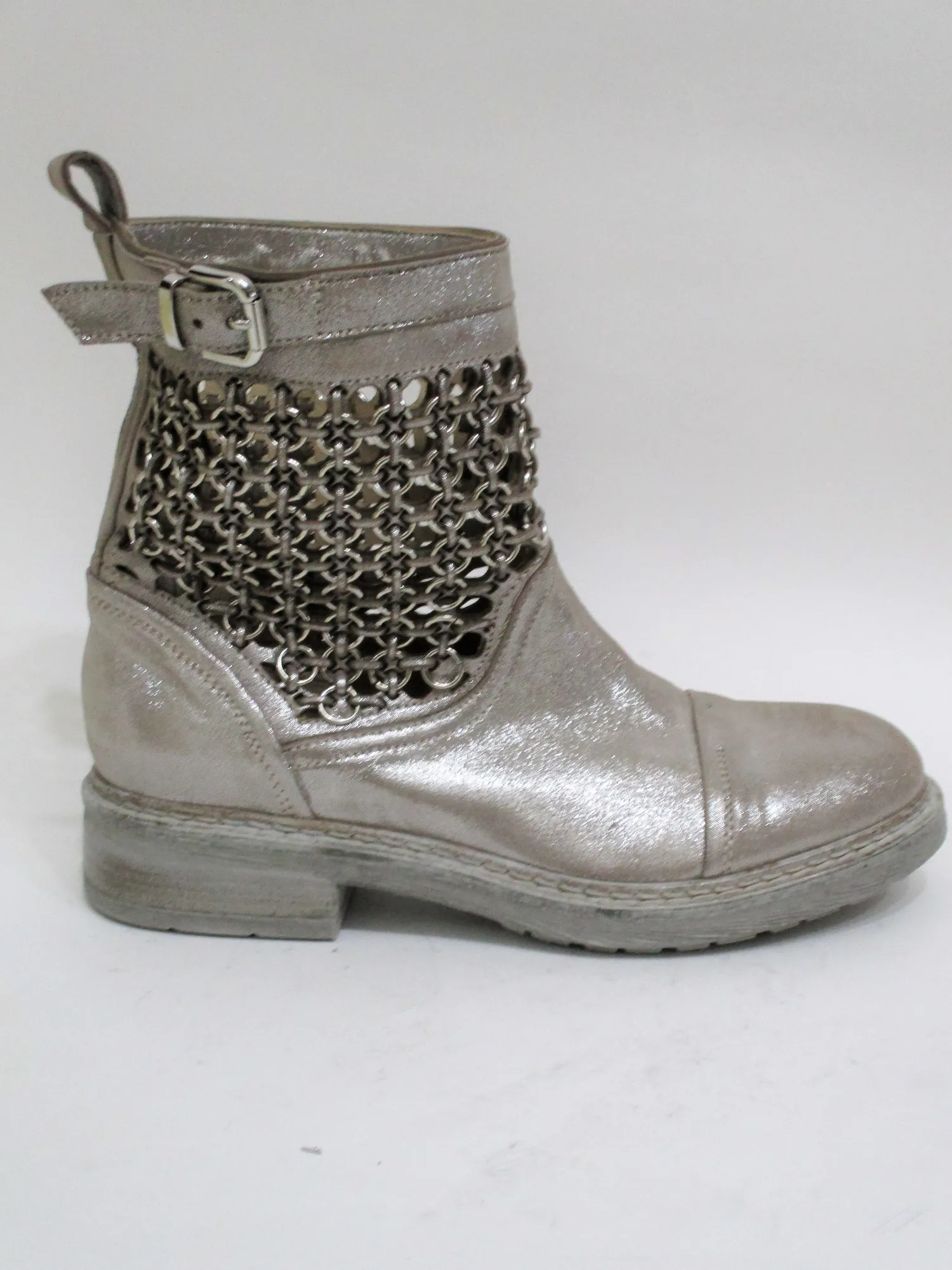 Tronchetto pelle donna 5328 argento<Fru.it New