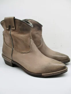 Tronchetto texano pelle donna CA206F taupe<Rep-Ko New