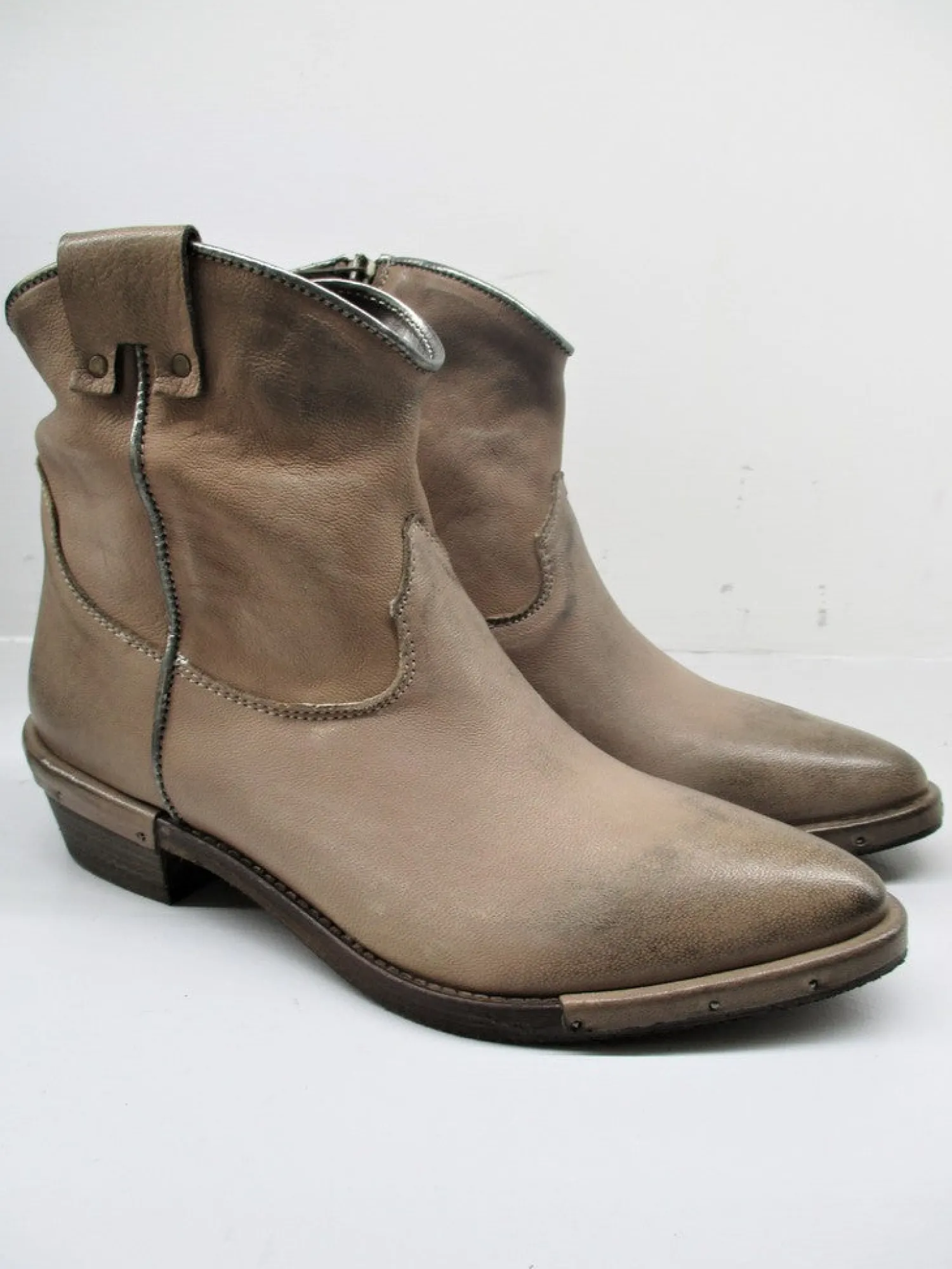 Tronchetto texano pelle donna CA206F taupe<Rep-Ko New