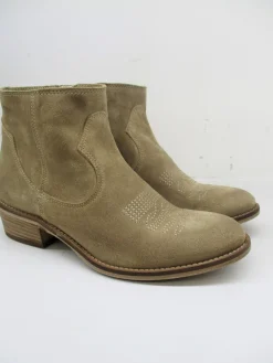 Tronchetto texano pelle donna 304 beige<keb Online