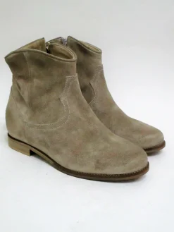 Tronchetto texano pelle donna VALERY 090 beige<Valery Calzature Best