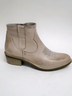 Tronchetto texano pelle donna VALERY 959 taupe<Valery Calzature New